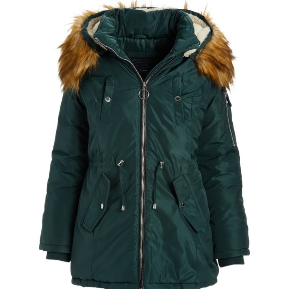 Steve Madden Hunter Green Hooded Anorak Jacket - Picture 1 of 4